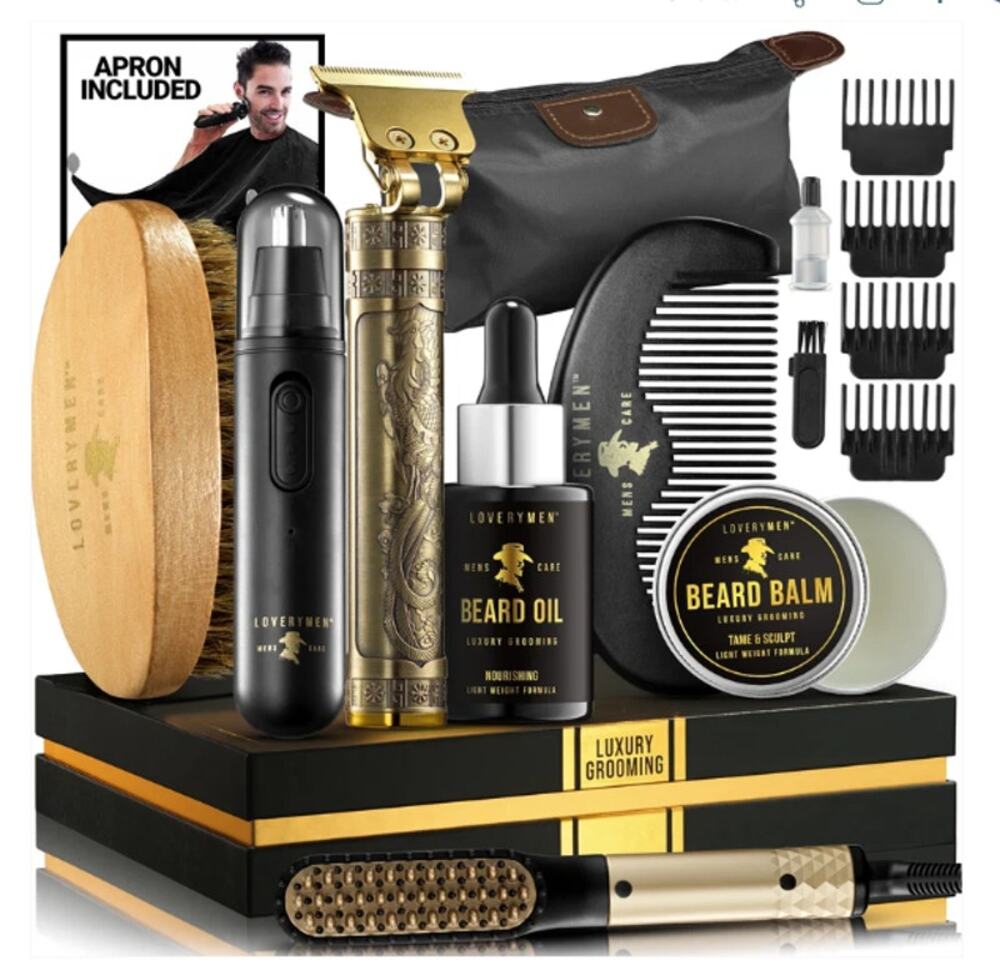 NEW Lovery Men's Beard Grooming Kit